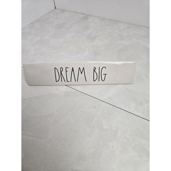 Rae Dunn Dream Big Ceramic Paperweight Desk Decor Office Gift‎ Inspirational - Picture 1 of 9